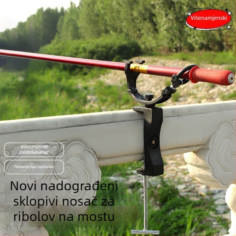 Višenamjenski držač štapova s klipom za mostove, ograde broda i splavove štapove
