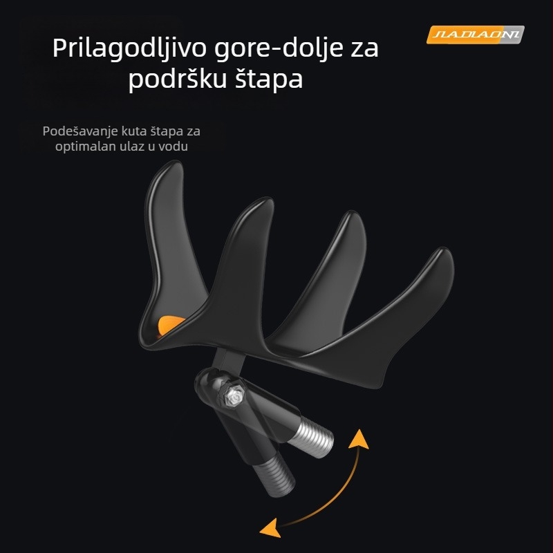 Držač za štapove s dvostrukom glavom – Nehrđajući čelik, Višesmjerna rotacija, Sklapanje: Ne (Brend: Jiajiaoni)