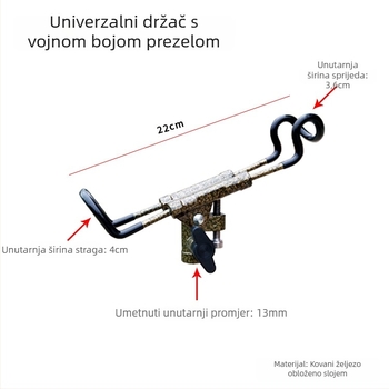 Metalni držač za štapove s višeosnim rotacijama