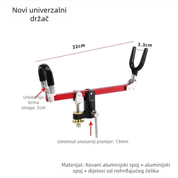 Metalni držač za štapove s višeosnim rotacijama