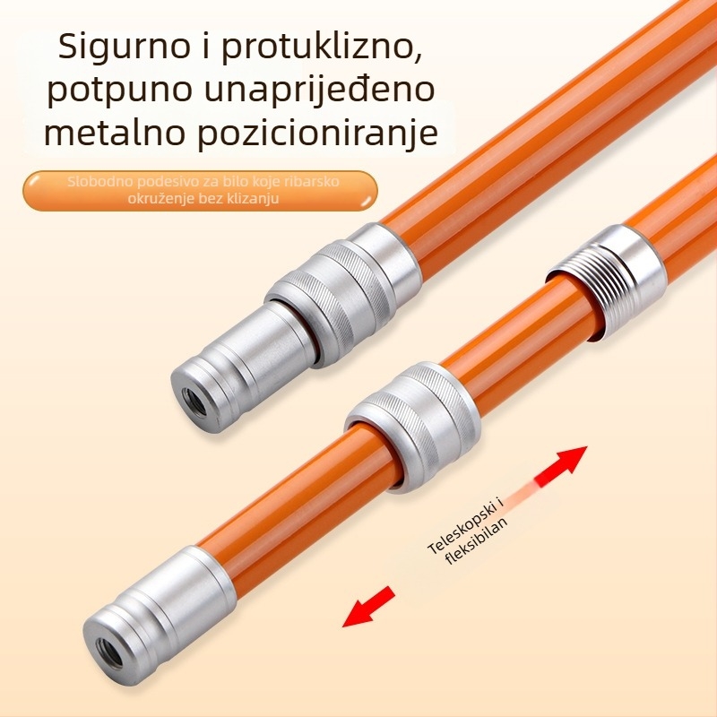 Karbonski Turret držač za štap, sklopni, bez rotacije