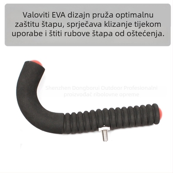 Glava držača štapa u europskom stilu, aluminijski stalak za štap za karp ribolov