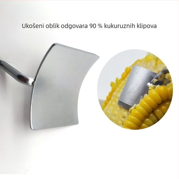 Čistač kukuruze s nožem od nehrđajućeg čelika i drškom od drveta, cijevi ili plastike – moderni minimalistički stil