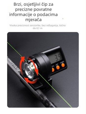 Elektronički mjerač ribarske linije – valjkasti tip – ABS kućište – marka Pool blade