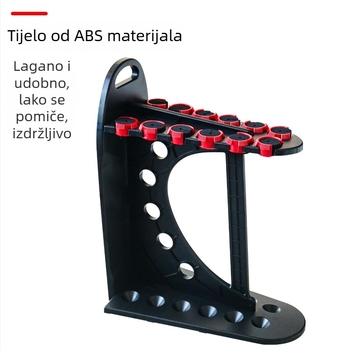 Stalak za štapove za ribolov u obliku C, ABS plastika, držač za 12 štapova