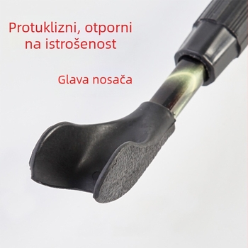 Aluminijski nosač za ribolovnu opremu — čvrst, bez sklapanja, bez rotacije, za vanjsku upotrebu