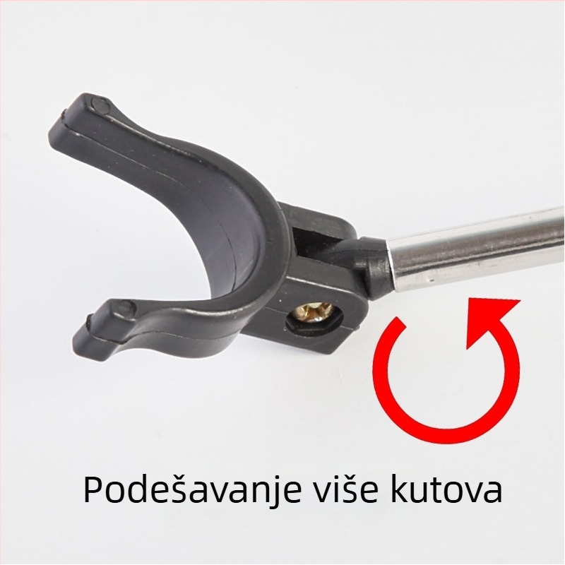Aluminijski nosač za ribolovnu opremu — čvrst, bez sklapanja, bez rotacije, za vanjsku upotrebu