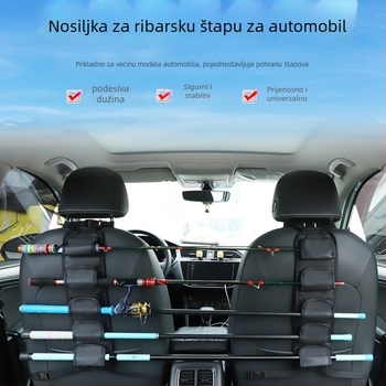 Auto držač ribolovačkih štapova, kaiš za mamce i čvrsto skladište štapova, unutarnji organizator štapova, Silk Flower materijal