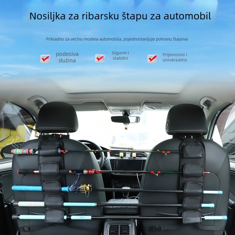 Auto držač ribolovačkih štapova, kaiš za mamce i čvrsto skladište štapova, unutarnji organizator štapova, Silk Flower materijal