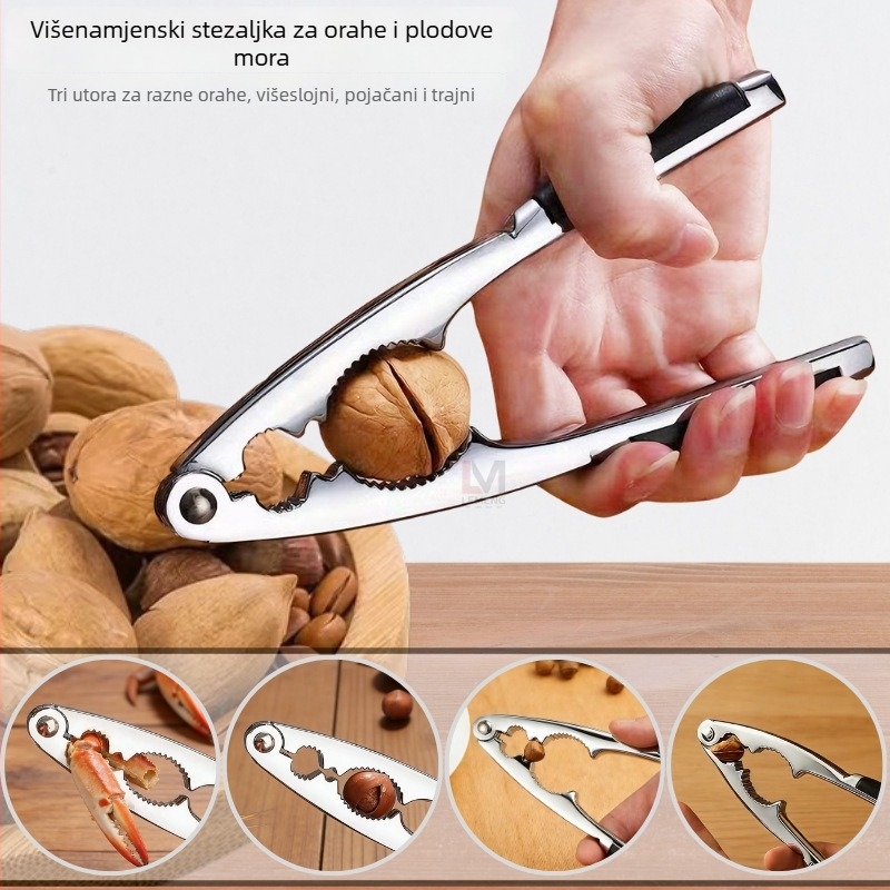 Višenamjenski klips za orahe — moderni minimalistički dizajn (Materijal: cinkova legura; Prilagodba obrade: Da; Ispis logotipa: Da; Marka: Jia Le Meng)