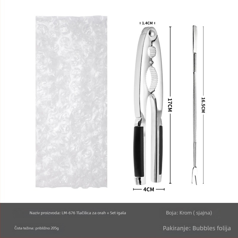 Višenamjenski klips za orahe — moderni minimalistički dizajn (Materijal: cinkova legura; Prilagodba obrade: Da; Ispis logotipa: Da; Marka: Jia Le Meng)