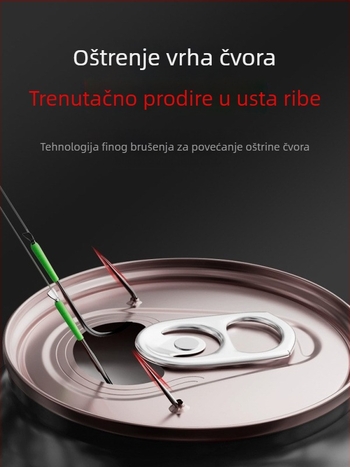 Kuka Dragon Tooth s bodljom, veličina №6, 10 kom u kutiji, za slatkovodni ribolov (rijeke, ribnjaci, jezera, rezervoari, potoci)