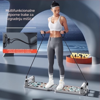 Držač za sklekove — Sklopiva višefunkcionalna trening ploča, duljina ploče 64,5 cm, ručka 17×3,5×9,5 cm, težina 0,8 kg