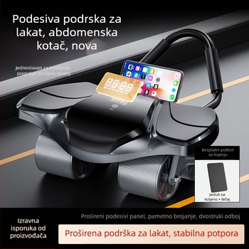 Sklopivi kotač za trbušne mišiće s pametnim brojačem i četverostrukim automatnim odskokom za kućnu uporabu