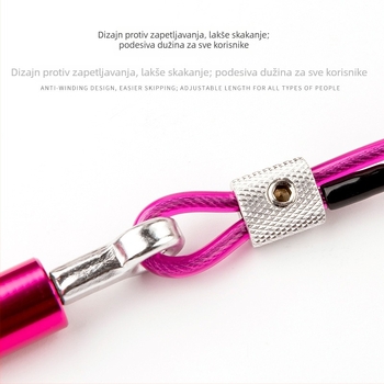 Preskaču s držačima od aluminijskog legura i čeličnim užetom, PVC premaz; Marka Modern; Pogodno za fitness, trčanje, stolni tenis, biciklizam, ples