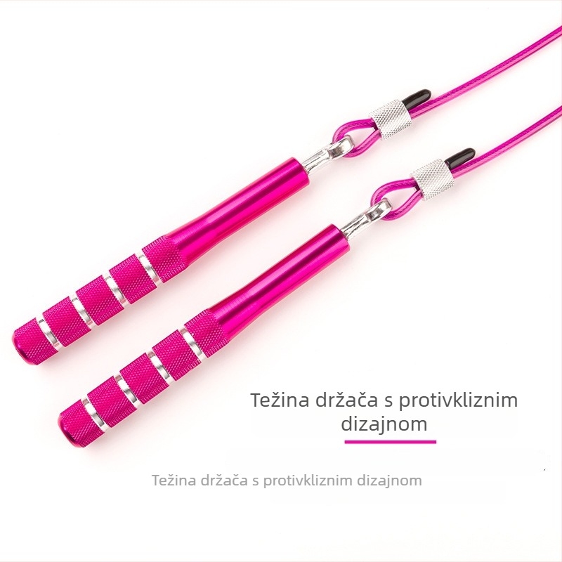 Preskaču s držačima od aluminijskog legura i čeličnim užetom, PVC premaz; Marka Modern; Pogodno za fitness, trčanje, stolni tenis, biciklizam, ples
