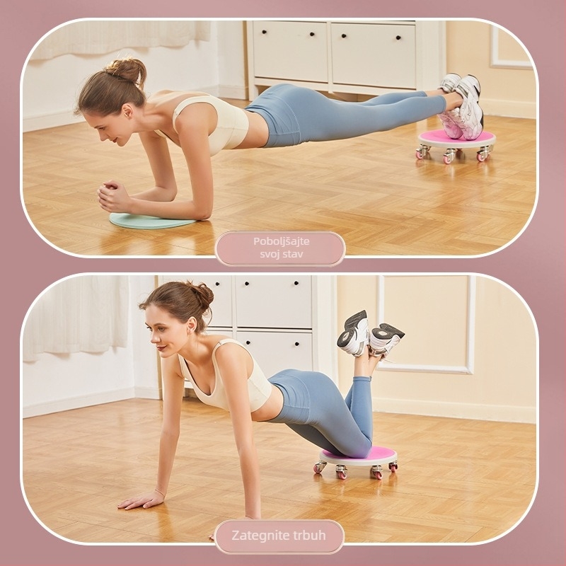 Šesterokotni tiši kotač za vježbanje trbušnih mišića za kućnu upotrebu s pojačanim ležajevima