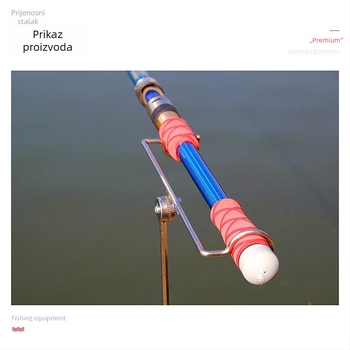 Držač za štap za pecanje s ugradnjom u tlo, višestruka rotacija, sklopiv od nehrđajućeg čelika