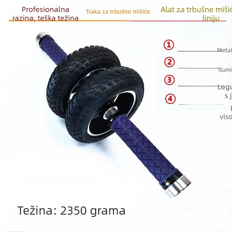 Ab wheel s dvostrukim ležajevima, tih, sklopiv, aluminijski hub