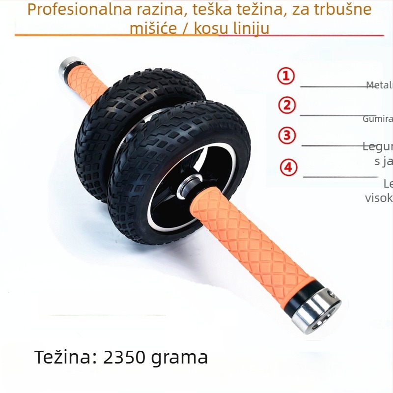 Ab wheel s dvostrukim ležajevima, tih, sklopiv, aluminijski hub