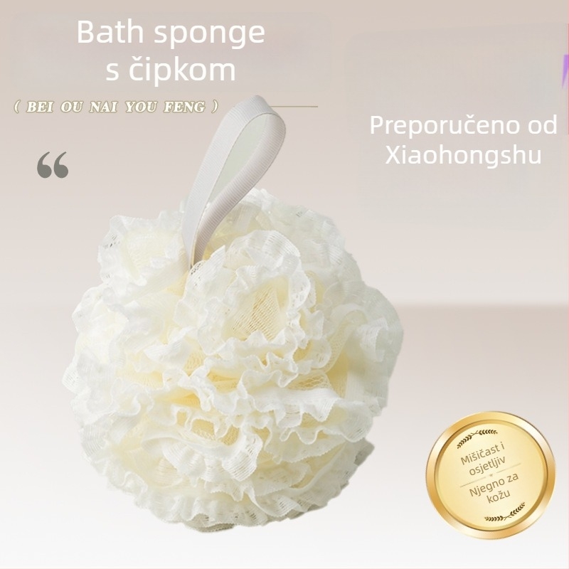 Čipkasta kuglica za kupanje, PE materijal, podrijetlo Zhejiang, kutija 200 kom., mogućnost prilagođavanja