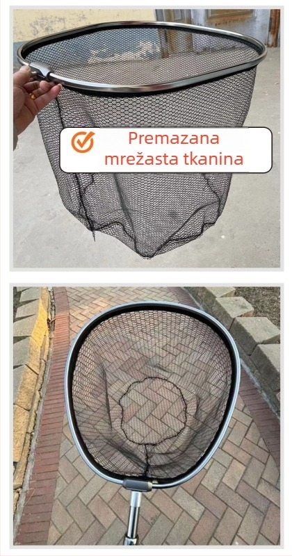 Kružna čvrsta nehrđajuća čelična mrežasta cjediljka za ribolov