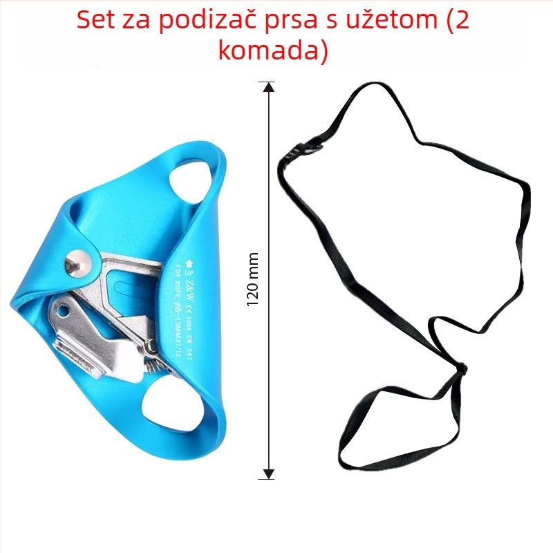 Prsni uzvišač za penjanje — Q&C, avionski aluminij, zaštita od pada