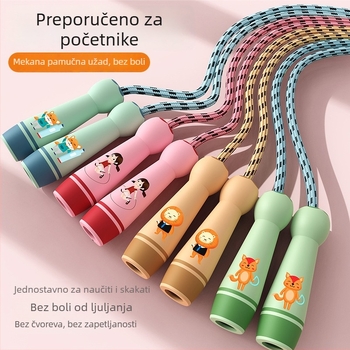 Dječje preskačuće uže s karikaturnim uzorkom, ABS materijal, za djecu, cjelovita tjelesna vježba i aerobno preskakanje