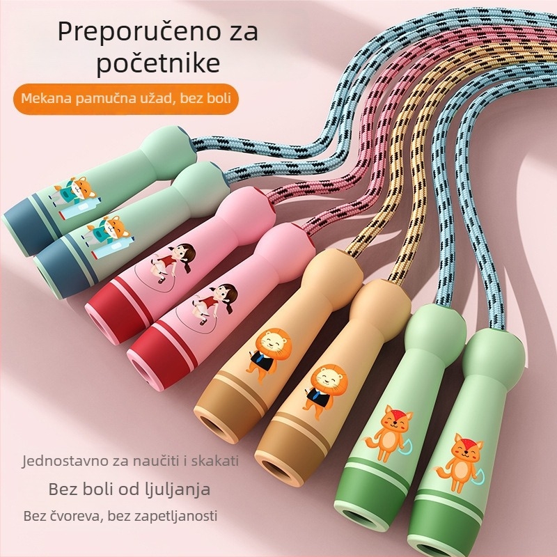Dječje preskačuće uže s karikaturnim uzorkom, ABS materijal, za djecu, cjelovita tjelesna vježba i aerobno preskakanje