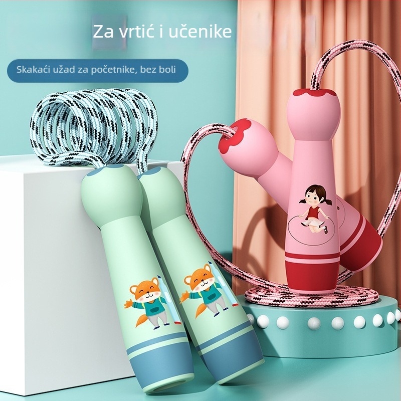 Dječje preskačuće uže s karikaturnim uzorkom, ABS materijal, za djecu, cjelovita tjelesna vježba i aerobno preskakanje