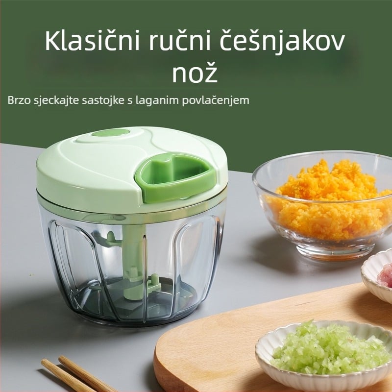 Ručna presa za češnjak, višenamjenski kuhinjski alat, marka Happy Mommy, materijal PS/ABS/PP i nehrđajući čelik