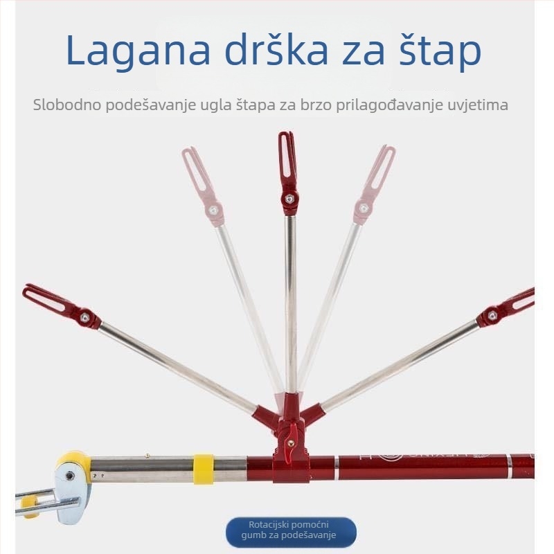 Karbonski nosač za štap za pecanje s teleskopskim podešavanjem, dvostruka upotreba za kutiju za pecanje i stolicu