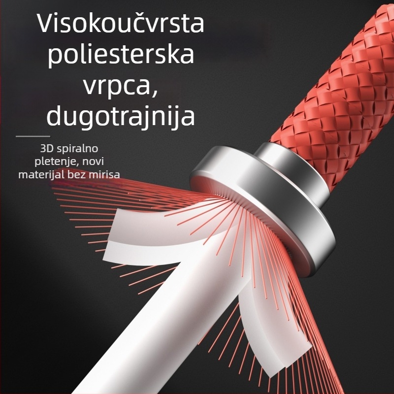 Angtop Težak konopac za skakanje, Pamuk konopac, Za odrasle, Fitness i bodybuilding