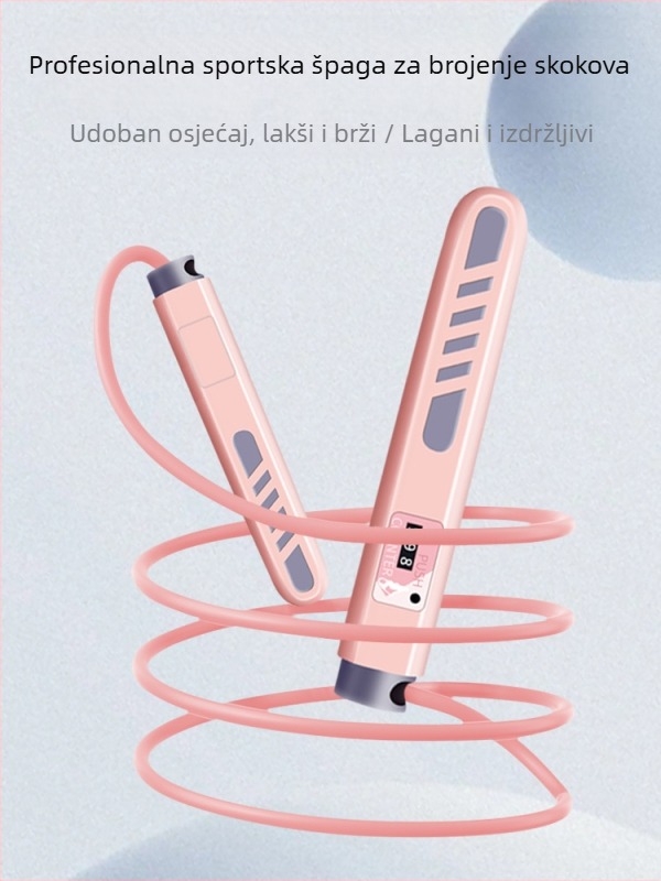 Double Star podesivi brojajući skip rope za učenike – PVC, duljina 275 cm