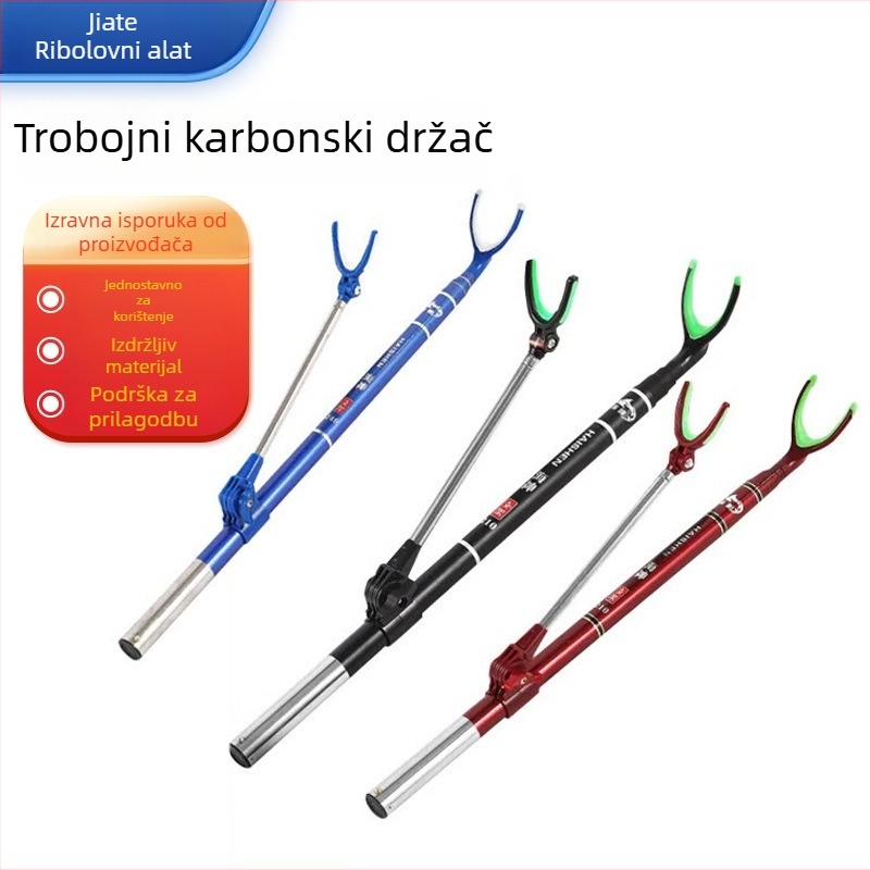 Karbonski držač štapova s višestranom rotacijom, dvostruka uporaba, baza za zemlju