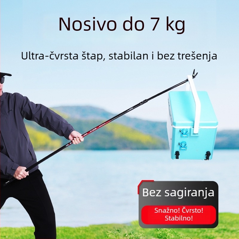 Karbonski držač štapova s višestranom rotacijom, dvostruka uporaba, baza za zemlju