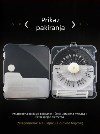 Osmozubni nebenski udica za ribolov, protiv zaplitanja, dvostrana četvrtasta udica