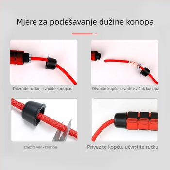 Purple Lake grupno uže za preskakanje – debeli, otporni upleteni uže od PP, sa torbom za pohranu, djeci