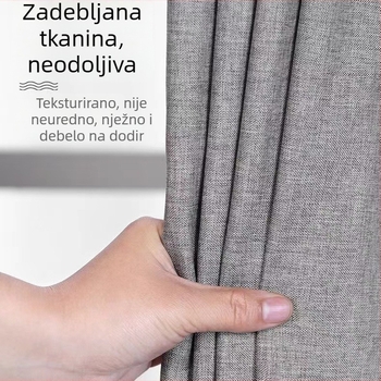Vodootporan i otporan na plijesan set zavjesa za kupaonicu, deblji dizajn, montaža bez bušenja, suho/mokro odjeljak, magnetsko vješanje