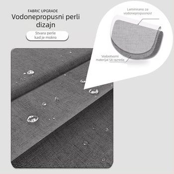Sklopiva tuš zavjesa s nevidljivim magnetskim pregradom, vodootporna, materijal: imitacija lanene tkanine, stil: moderan i minimalistički, uzorak: jednobojan, prilagodljiva, podrijetlo: Zhejiang Jinhua, marka Haoji