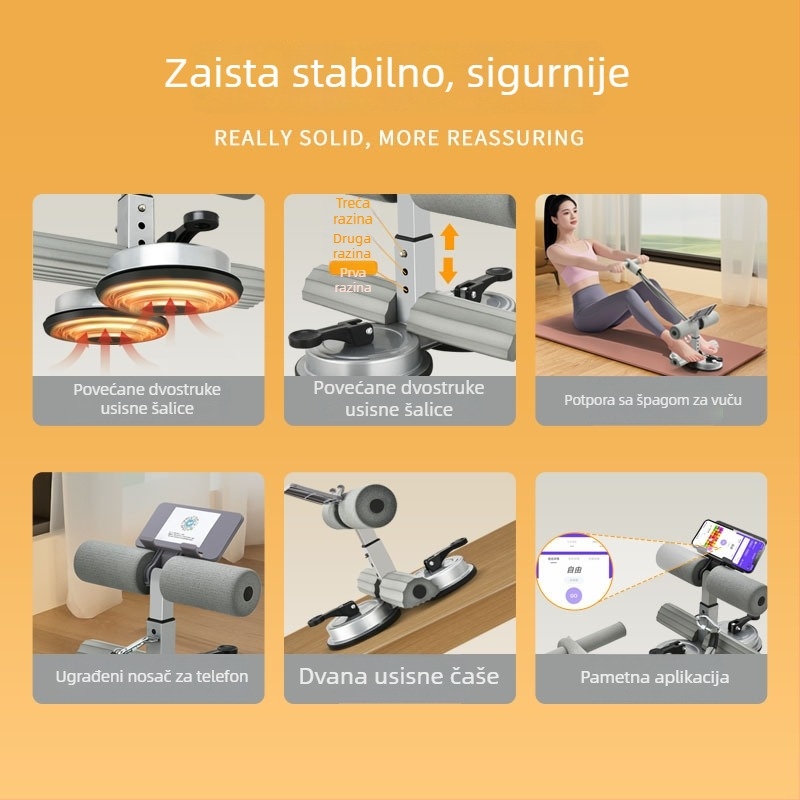 Pomoć za sit-up s usisnim čašicama, model 002, težina 1, za ured i kućnu upotrebu