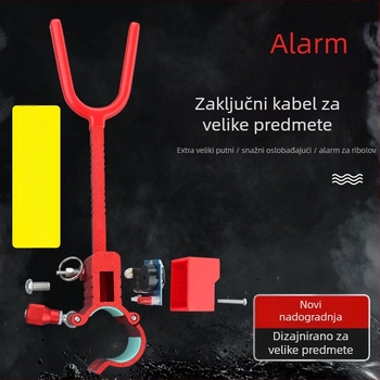 Alarmni držač štapa za ribolov, vodootporan, aluminijska legura, stražnje vješanje, protiv ispadanja