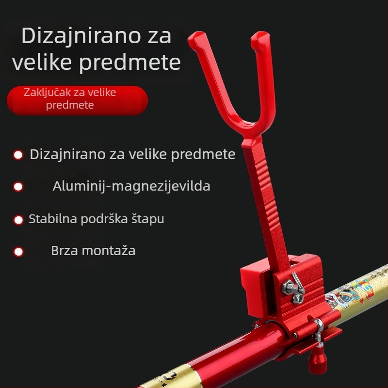 Alarmni držač štapa za ribolov, vodootporan, aluminijska legura, stražnje vješanje, protiv ispadanja