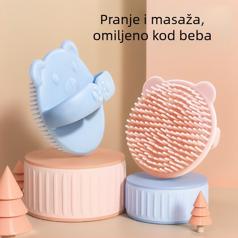 Dječja četka za kupanje s motivom medvjedića – plastična masažna četka