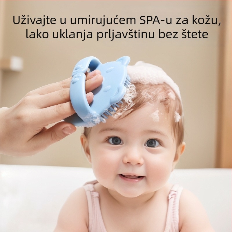 Dječja četka za kupanje s motivom medvjedića – plastična masažna četka