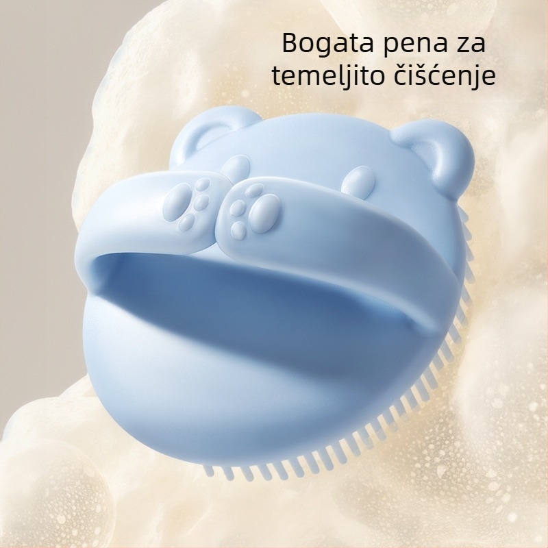 Dječja četka za kupanje s motivom medvjedića – plastična masažna četka