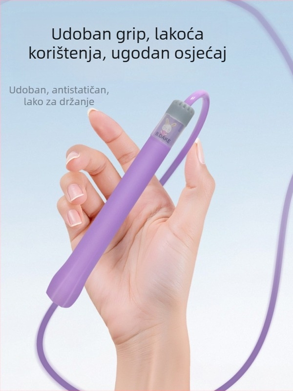 Fitnes preskakanje užeta PVC, duljina užeta 275 cm, ukupna duljina 3,0 m, marka Double Star