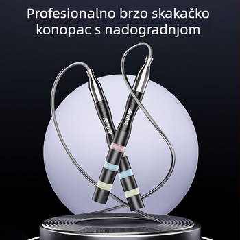 Švihadlo od čeličnog užeta – prilagodljivo, s automatskim zaključavanjem, za odrasle i djecu, fitness oprema (Podrijetlo Zhejiang)
