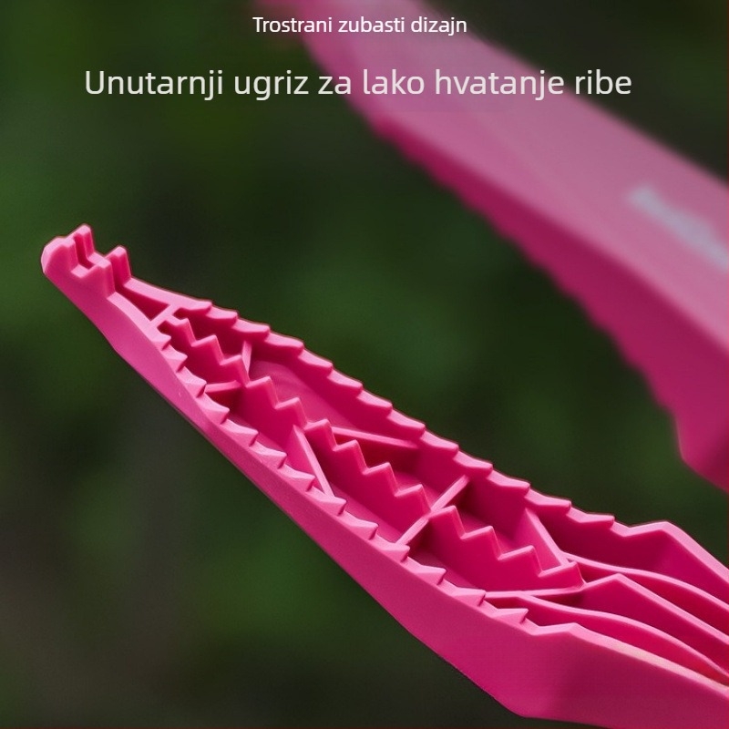 Najlonski hvatač ribe s vlaknastim materijalom i protukliznim špicastim čeljustima