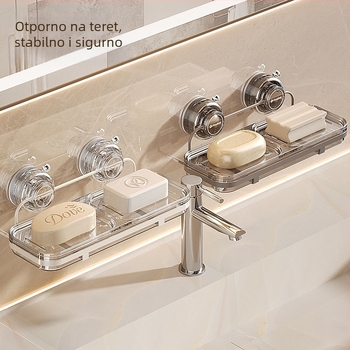 Zidni sapunik s usisnom čašom, vrhunska kvaliteta, metal i plastika; 24 komada u pakiranju; Marka: Drugo